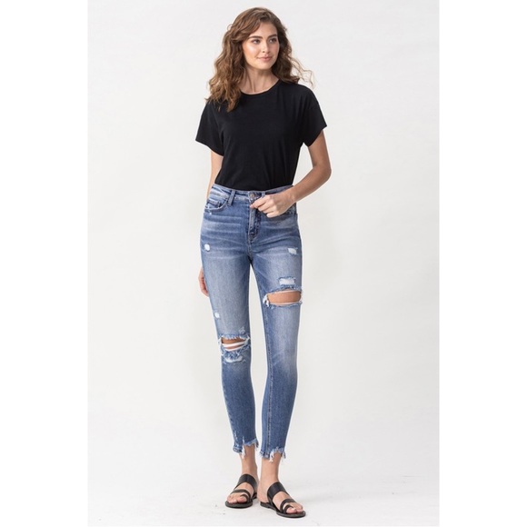NWT Lovervet Juliana Full Size High Rise Distressed Skinny Jeans - Picture 5 of 6
